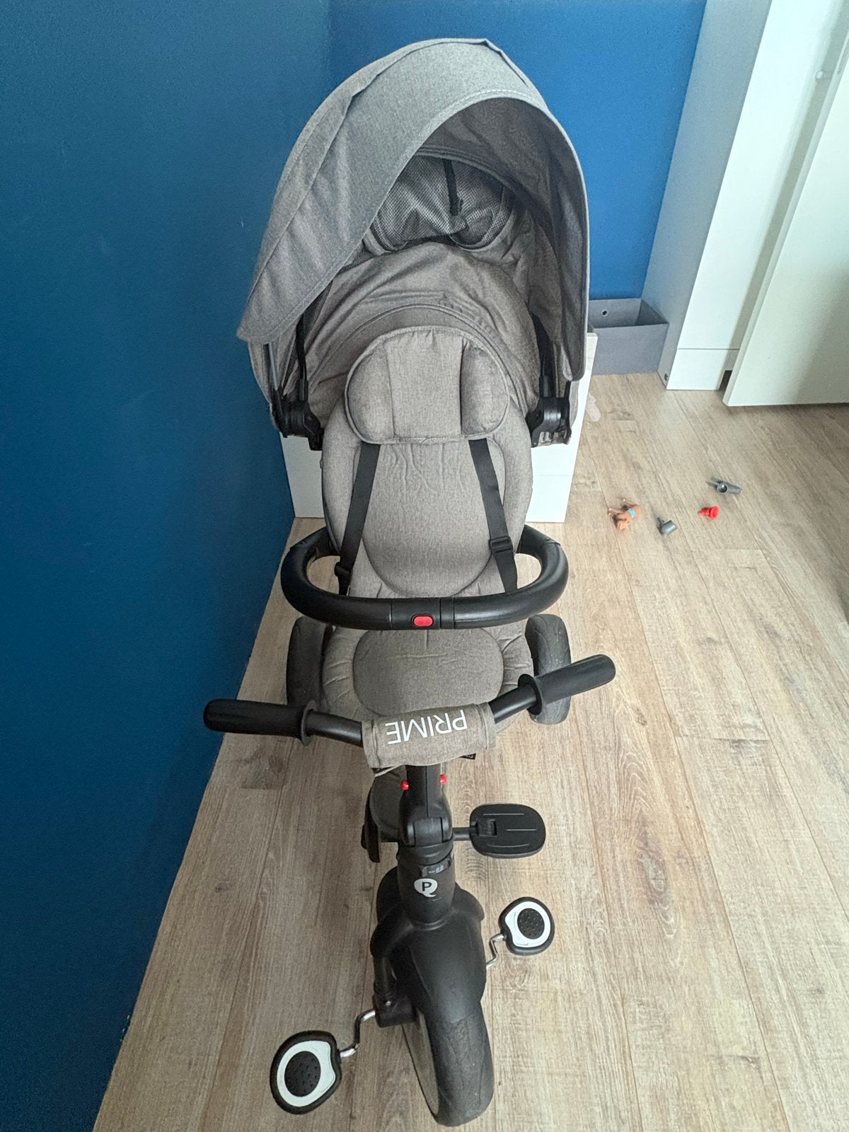 Qplay Prime 6 in 1 driewieler - Zo goed als nieuw, compleet, Fietsen en Brommers, Fietsen | Driewielers, Ophalen, Gebruikt, Duwstang