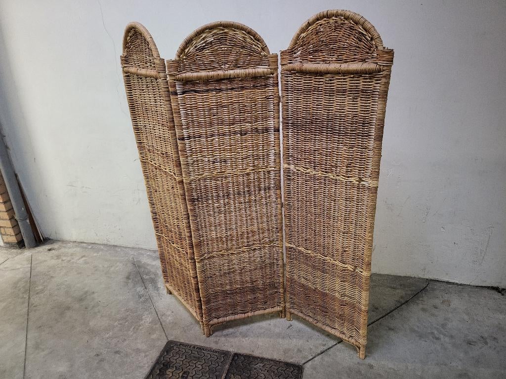 Vintage Rotan kamerscherm/paravent/scheidingswand 150xH173, Ophalen