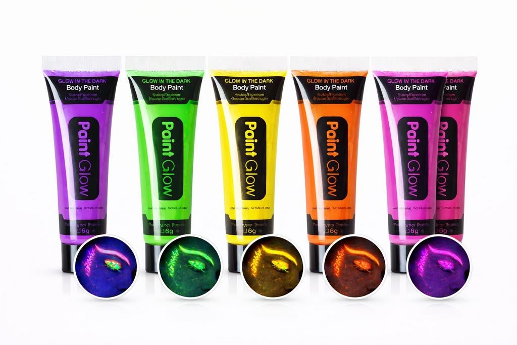 Paintglow neon uv paint set 6 tubes, Ophalen of Verzenden, Nieuw