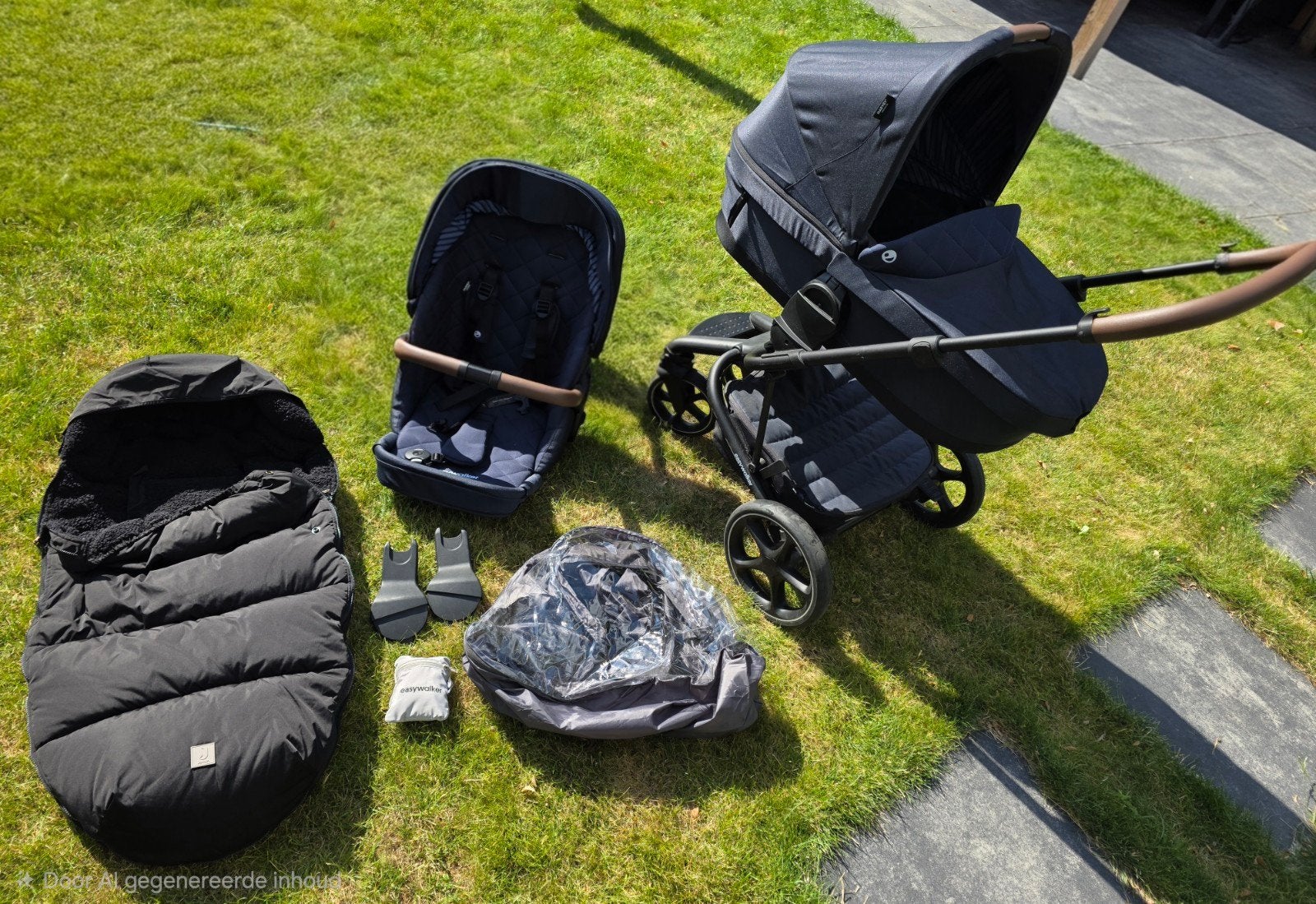 Easywalker Harvey3 Premium met vele extra's, donkerblauw, Verstelbare duwstang, Zo goed als nieuw, Combiwagen, Ophalen