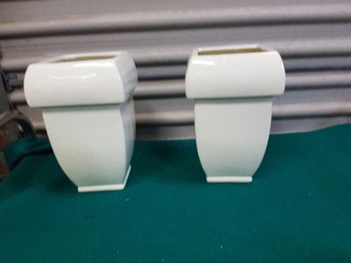 Bloempotten van crème kleurig aardewerk, 2 stuks, Ophalen of Verzenden, 'T Olde Gre-j, Info@toldegrej.nl, Endepoelstraat 20f Didam