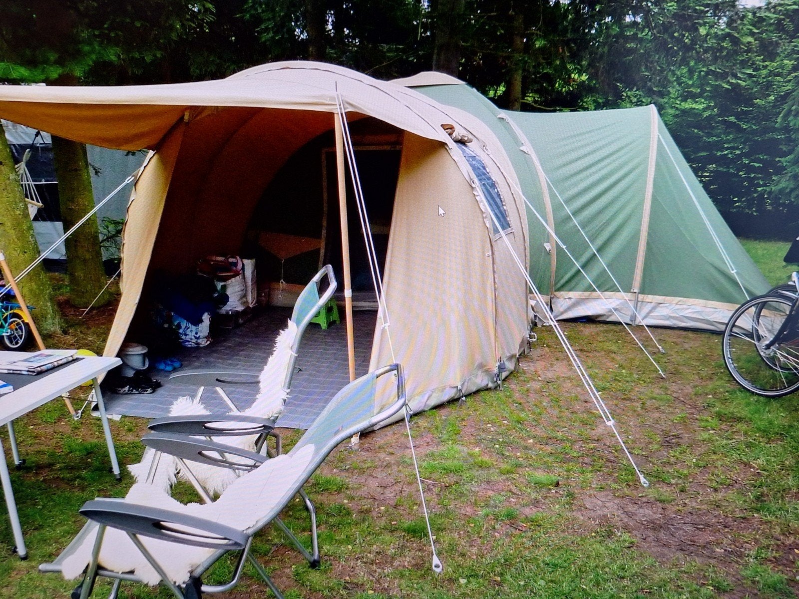 Karsten 3.25 met slaapaanbouw verlengluifel regenluifel, Ophalen, Tot en met 4