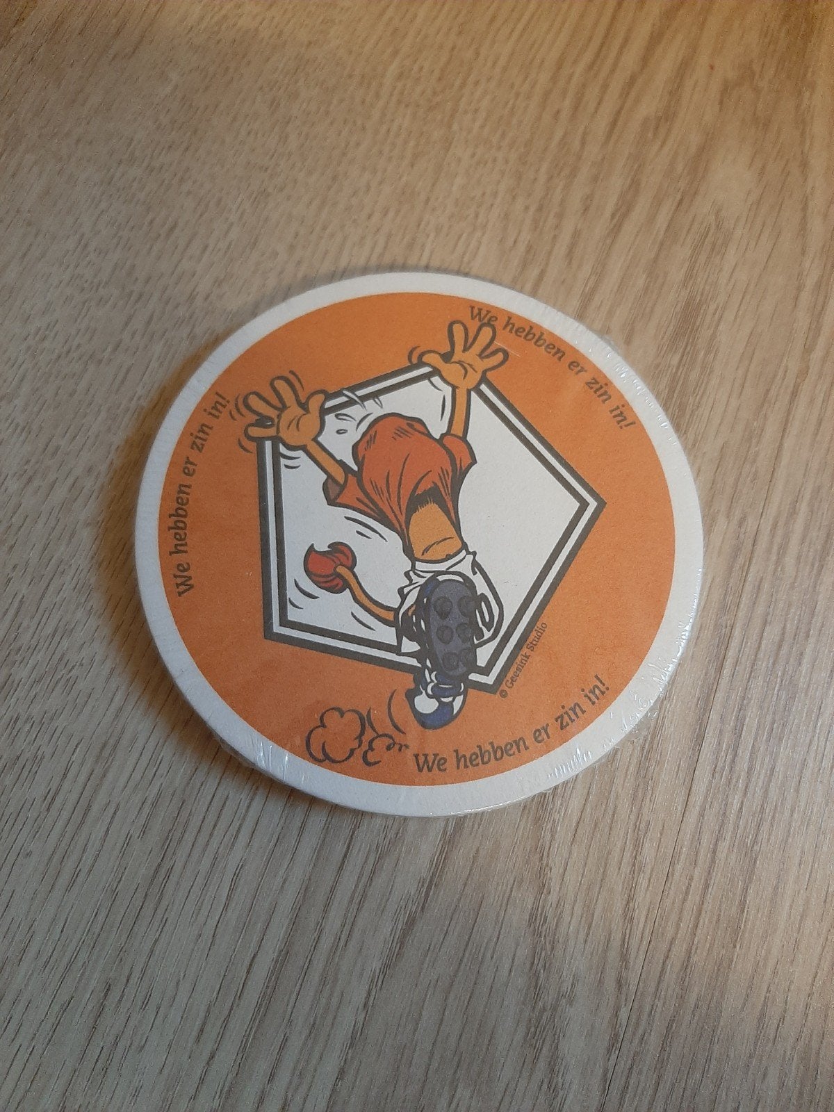 Loeki de leeuw onderzetters voetbal oranje, Ophalen of Verzenden