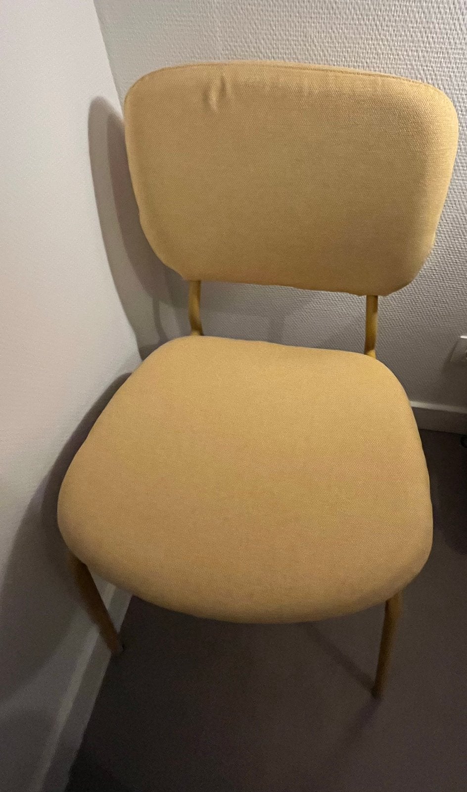 Eetkamerstoel Vihals Geel Ikea, Huis en Inrichting, Stoelen, Ophalen, Zo goed als nieuw, Overige kleuren, Eén