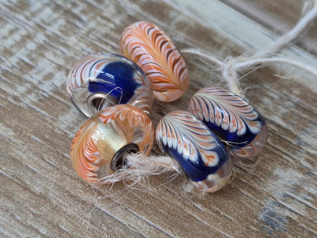 Trollbeads Uniek Veertjes CC per stuk, Glas of Kristal, Nieuw, Ophalen of Verzenden, Trollbeads