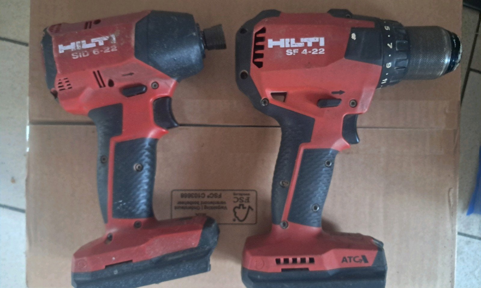 Hilti SID- 22 en SF 4- 22 Schroefboormachine, Ophalen of Verzenden, Gebruikt, Boor- en Schroefmachine, Klopboormechanisme