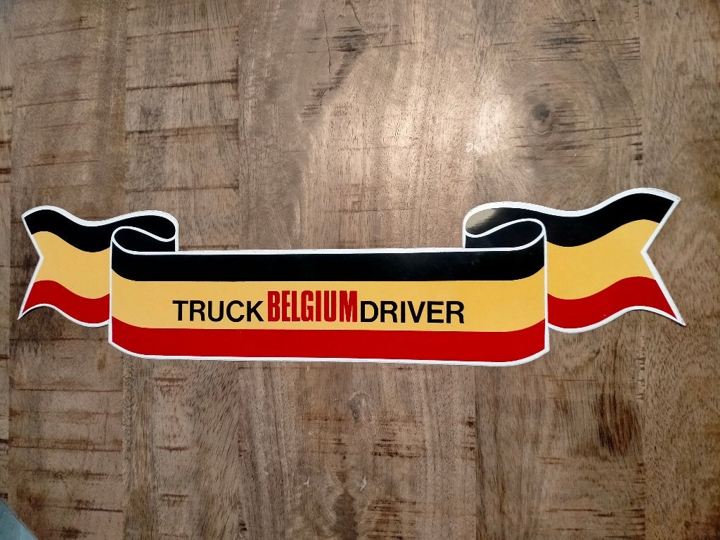 Belgium Truck Driver vintage vrachtwagen vrachtauto sticker, Verzenden, Zo goed als nieuw, Overige typen
