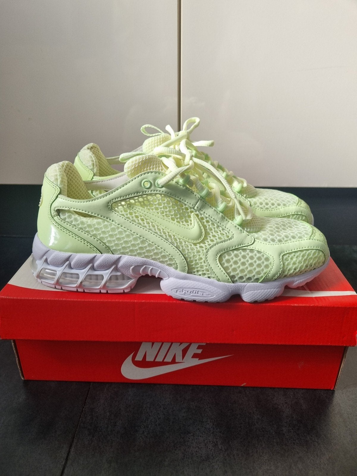 Nike Zoom Air Spiridon Cage 2 Sneakers - Zo goed als nieuw, Nike, Ophalen of Verzenden, Groen, Sneakers of Gympen