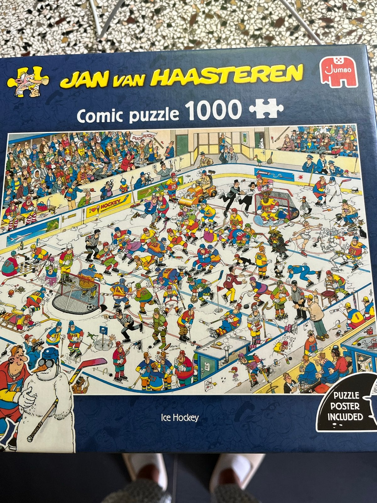 Jan van Haasteren puzzel 1000 stukjes - Ice Hockey, Ophalen, 500 t/m 1500 stukjes, Zo goed als nieuw, Legpuzzel