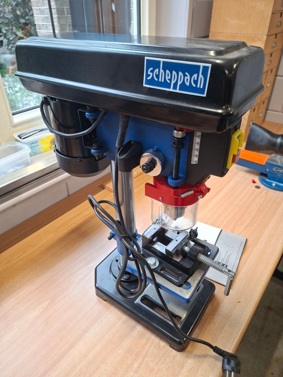 Scheppach DP16VL Kolomboormachine - Zo goed als nieuw, Variabele snelheid, Nieuw, Ophalen of Verzenden, Kolomboormachine