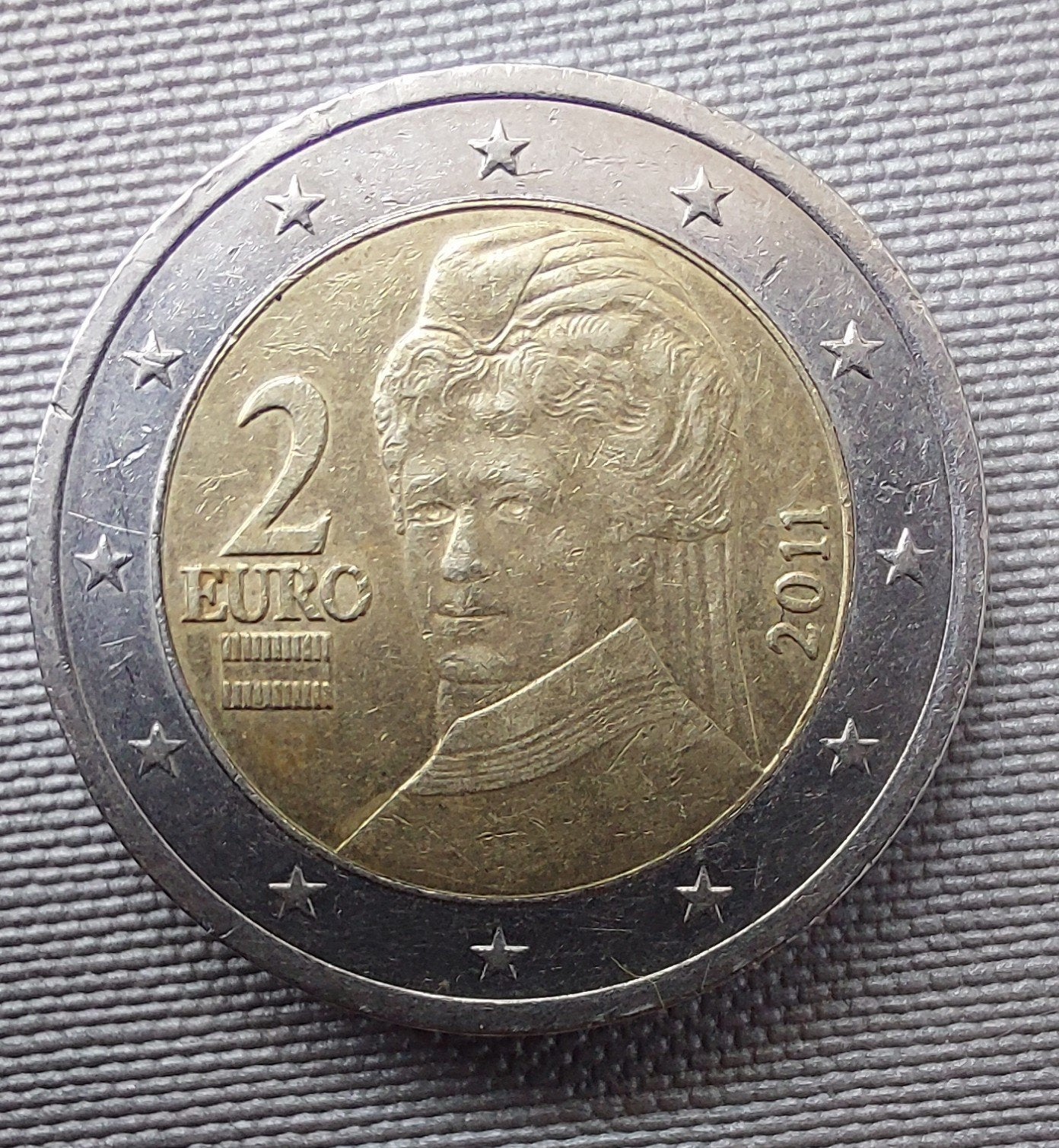 2 Euro munt Oostenrijk 2011 - Bertha von Suttner, Ophalen of Verzenden, Oostenrijk, 2 euro, Losse munt