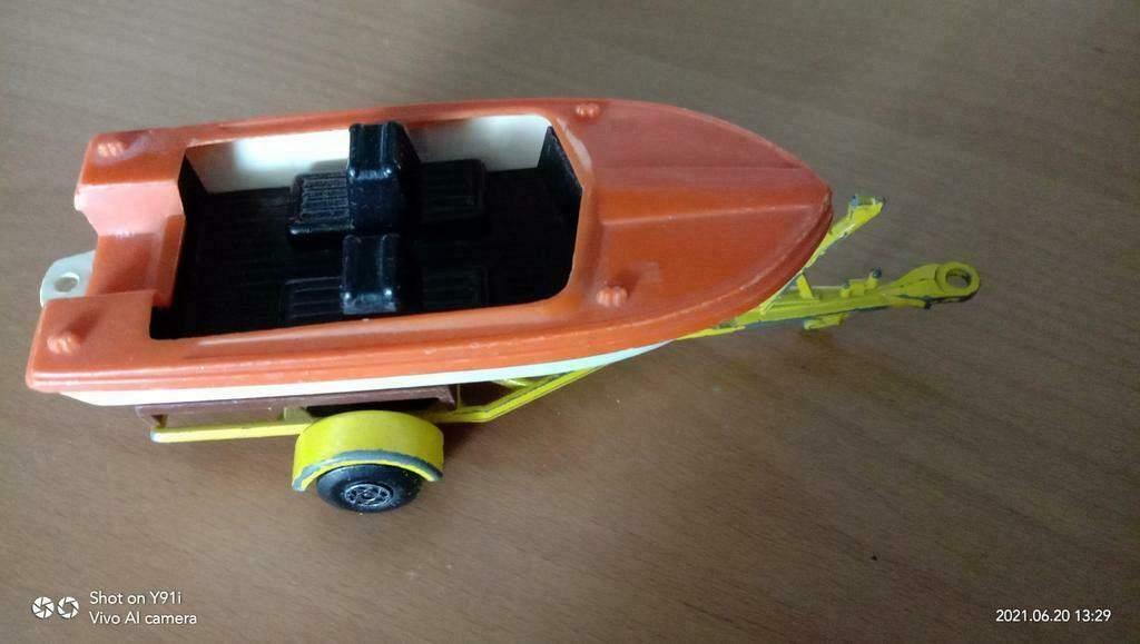 Matchbox boot met trailer, Ophalen of Verzenden, Auto