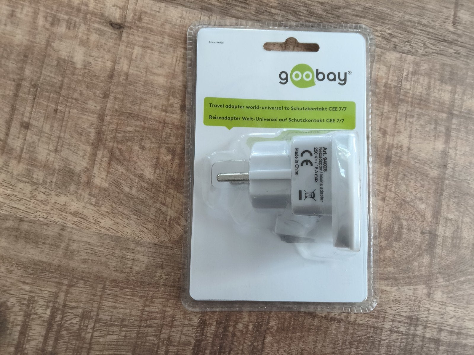 goobay travel stekker, Ophalen of Verzenden, Nieuw, Fotocamera