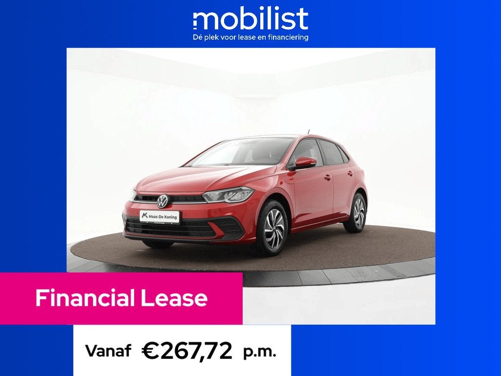 Volkswagen Polo 1.0 TSI 95pk Life (bj 2024), LED verlichting, Gebruikt, 49 €/maand, Bedrijf