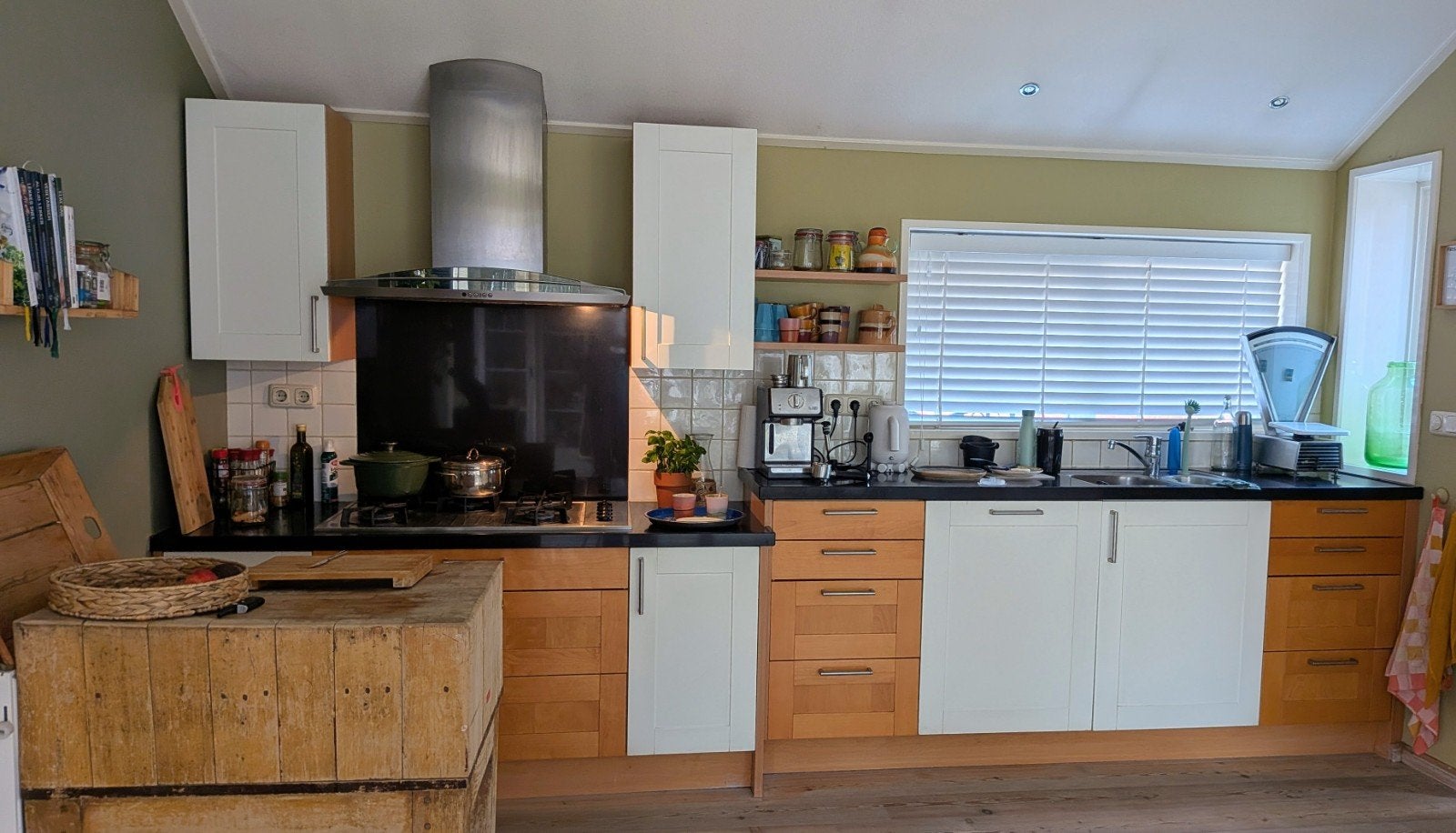 Keuken, Huis en Inrichting, Keuken | Complete keukens, Gebruikt, Enkelwandige keuken, Graniet of Steen, Ophalen of Verzenden