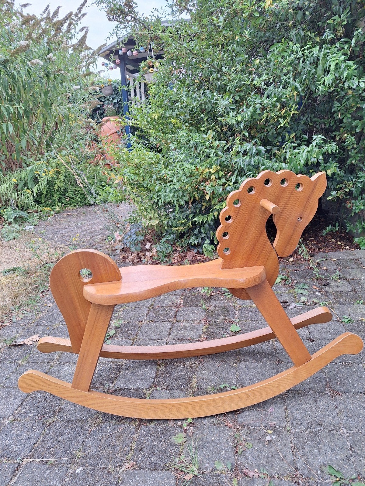 Houten schommelpaard - Klassiek speelgoed, Ophalen, Gebruikt, Rij- of Hobbelspeelgoed