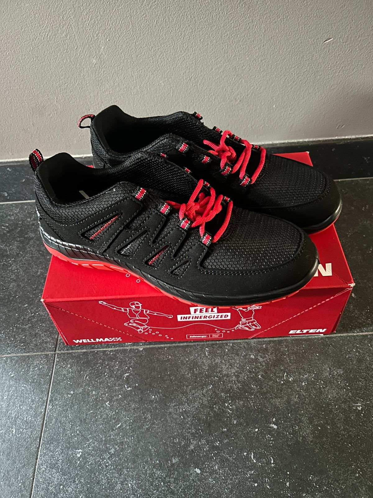 ELTEN MADDOX black-red veiligheidsschoenen, maat 43, Kleding | Heren, Ophalen of Verzenden, Nieuw, Zwart, Werkschoenen