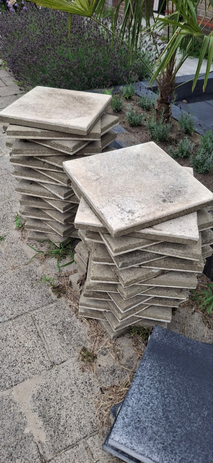 Gebruikte terrastegels, 40x40 cm, Ophalen, Gebruikt, 40 tot 60 cm, 10 m² of meer