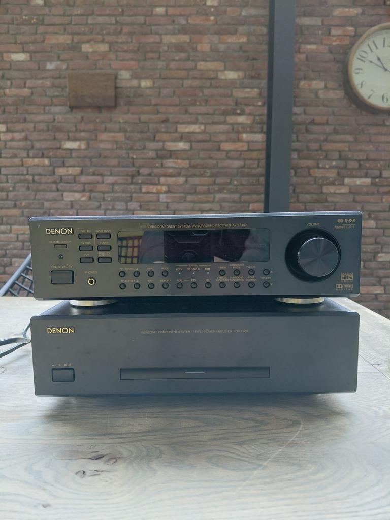 Denon AVR-F100 surround systeem en POA F100 versterker, Audio, Tv en Foto, Ophalen