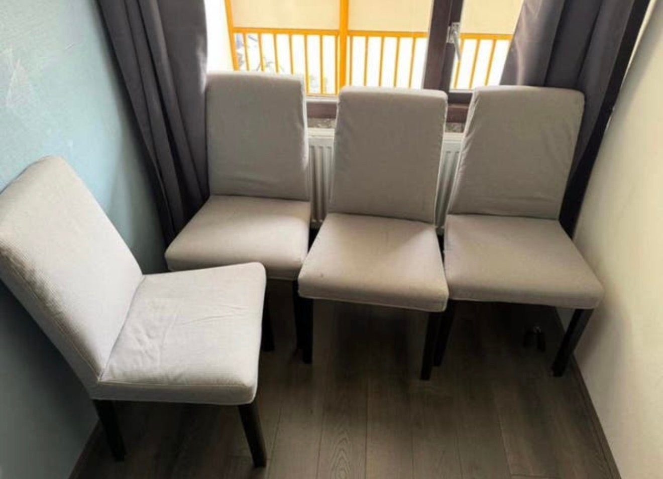 4 eetkamerstoelen van Ikea, Ophalen, Zo goed als nieuw