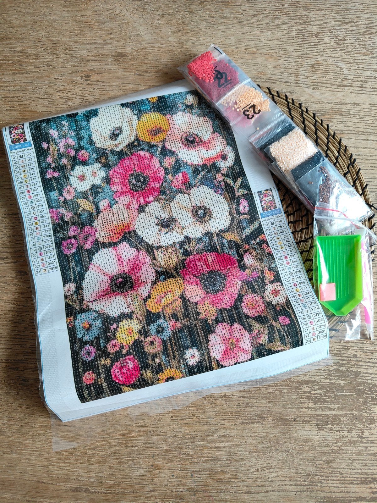 Bloemen Diamond painting, Ophalen of Verzenden, Nieuw, Natuur en Bloemen, Knutselwerk