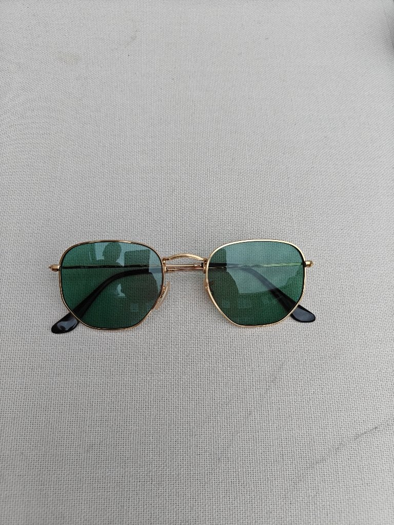 Ray Ban zonnebril hexagonal bosgroen ongebruikt, Zonnebril, Ophalen of Verzenden, Zo goed als nieuw, Ray-Ban