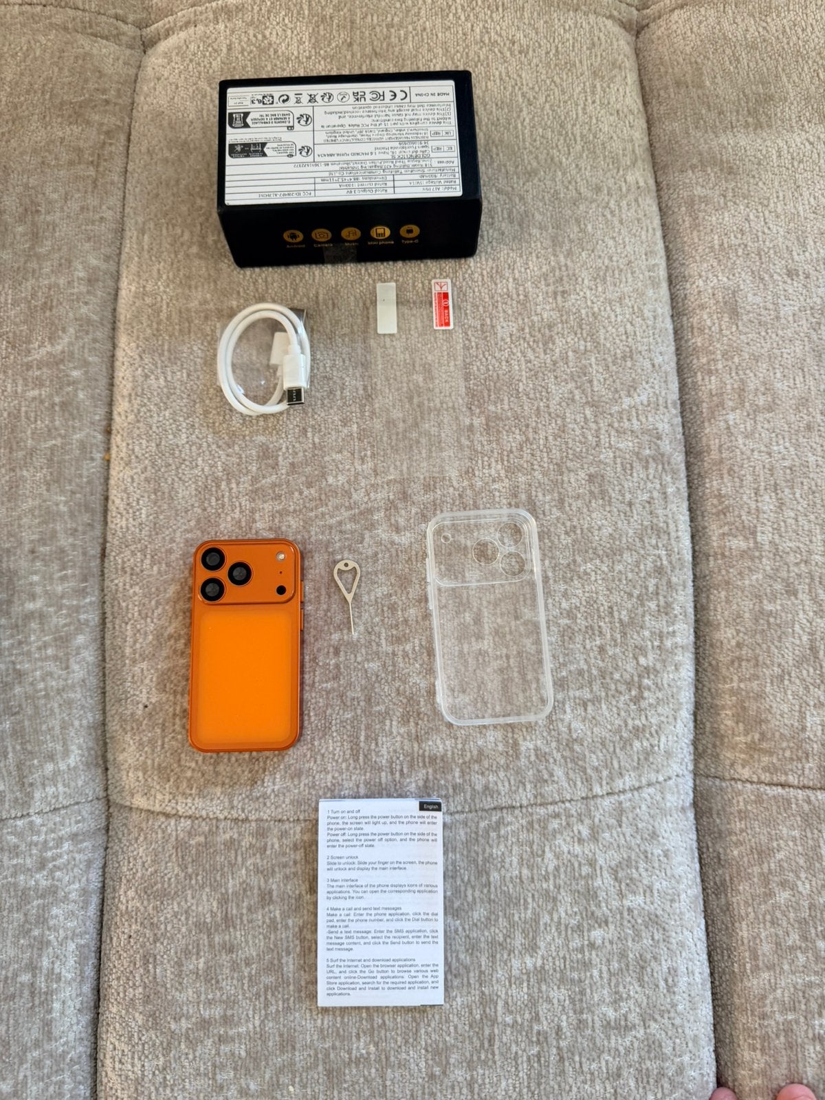 Mini iphone 17 pro max oranje, Telecommunicatie, Mobiele telefoons | Apple iPhone, Nieuw, 16 GB, Zonder abonnement, Zonder simlock