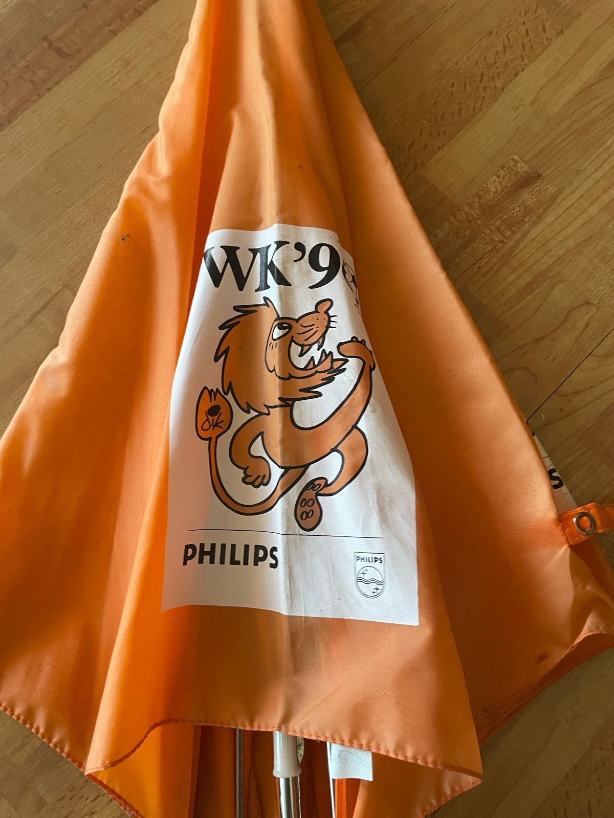Vintage WK '90 Philips Oranje Paraplu, Ophalen of Verzenden, Gebruikt, Overige binnenlandse clubs, Overige typen