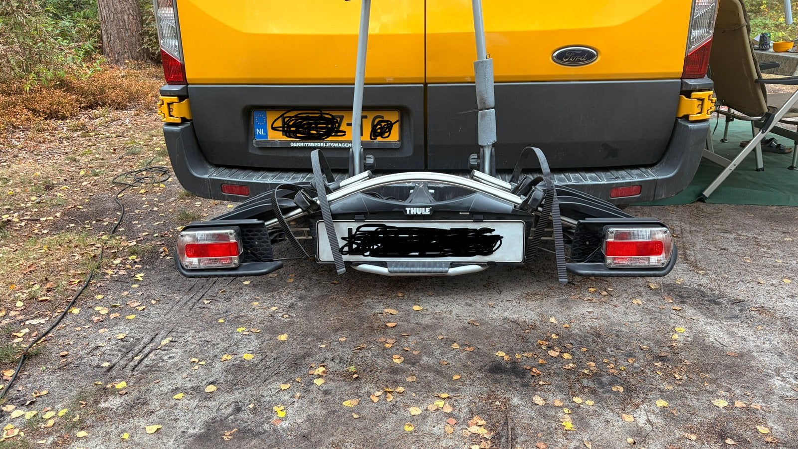 Thule Euroway 921 type ew G2 fietsendrager 2 fietsen, Ophalen, Gebruikt, Brede banden, 2 fietsen