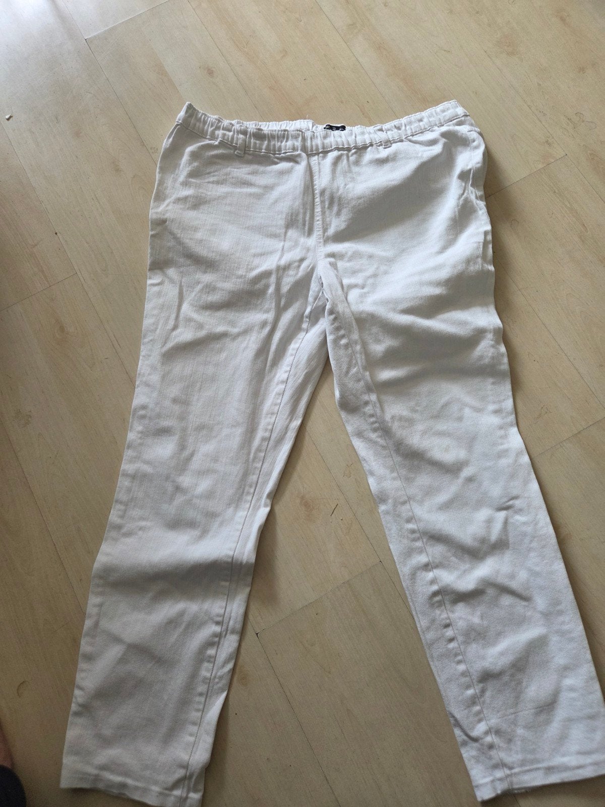 Witte lange broek ulla popken katoen 50, Wit, Maat 46/48 (XL) of groter, Ulla Popken, Ophalen of Verzenden