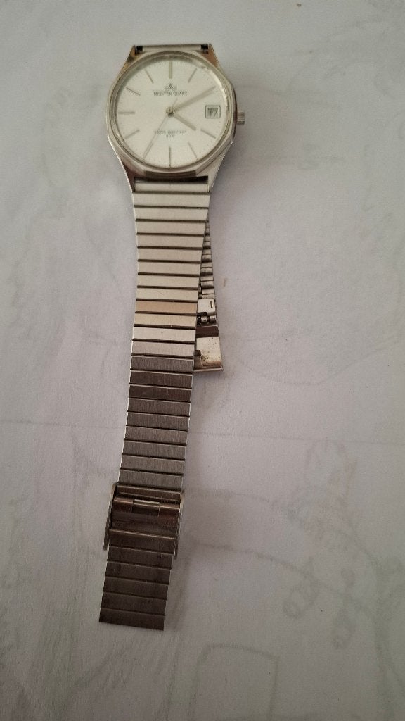 horloge Master met datum, Ophalen of Verzenden, Zo goed als nieuw, Leer, Overige merken