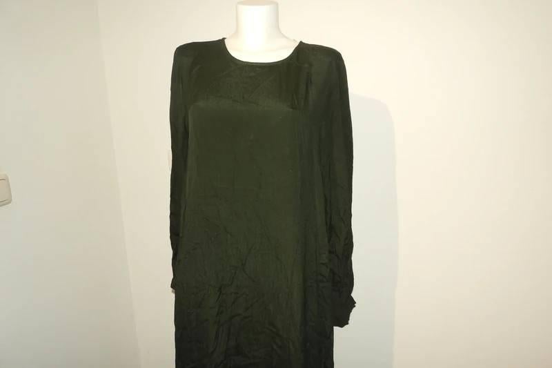 Essentiel Antwerp donker groene jurk basis look M, Kleding | Dames, Jurken, Maat 38/40 (M), Verzenden, Zo goed als nieuw, Essentiel Antwerp