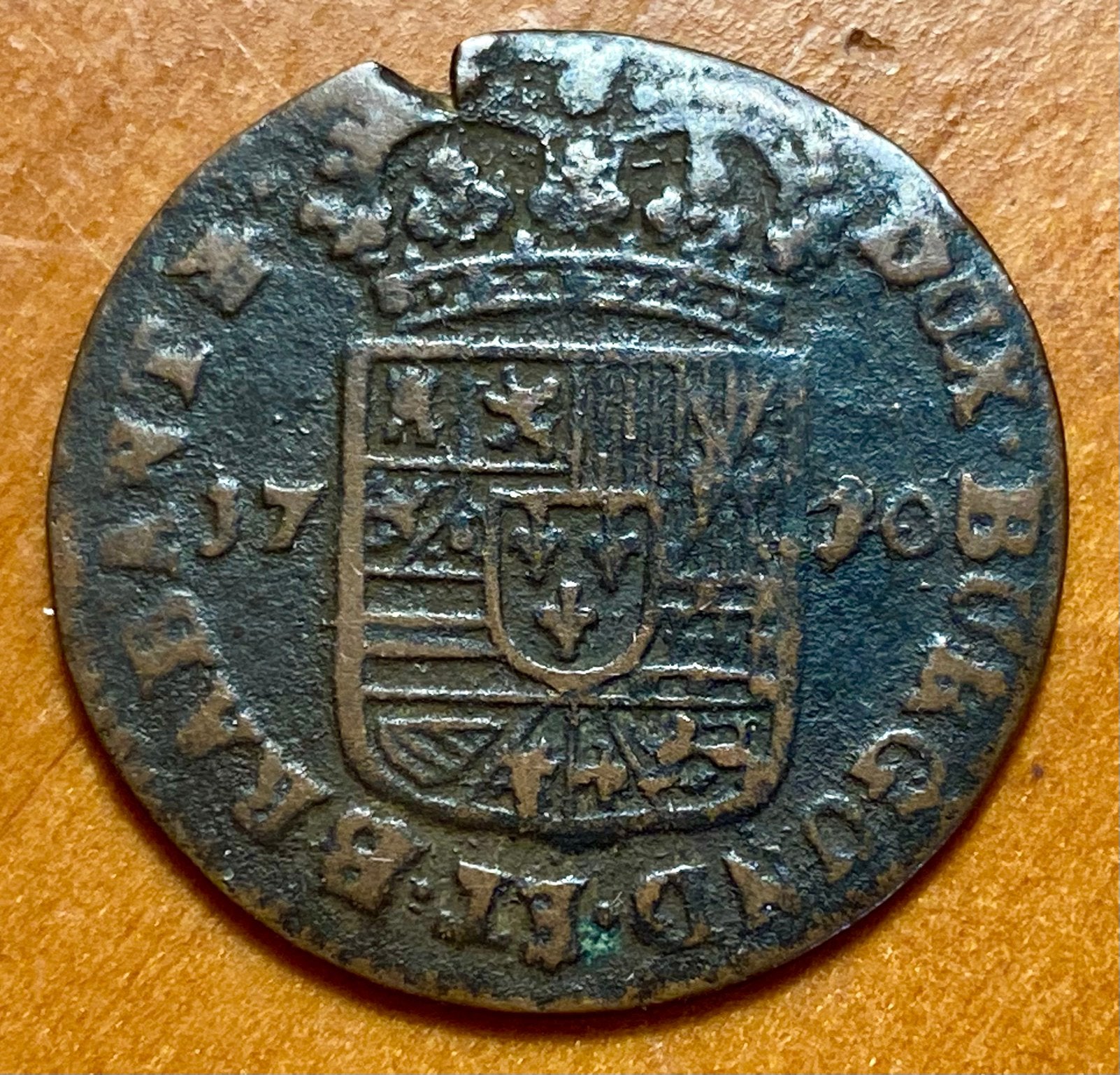 Namen, liard (oord) 1710., Postzegels en Munten, Munten | Nederland, Ophalen of Verzenden, Vóór koninkrijk, Overige waardes, Losse munt