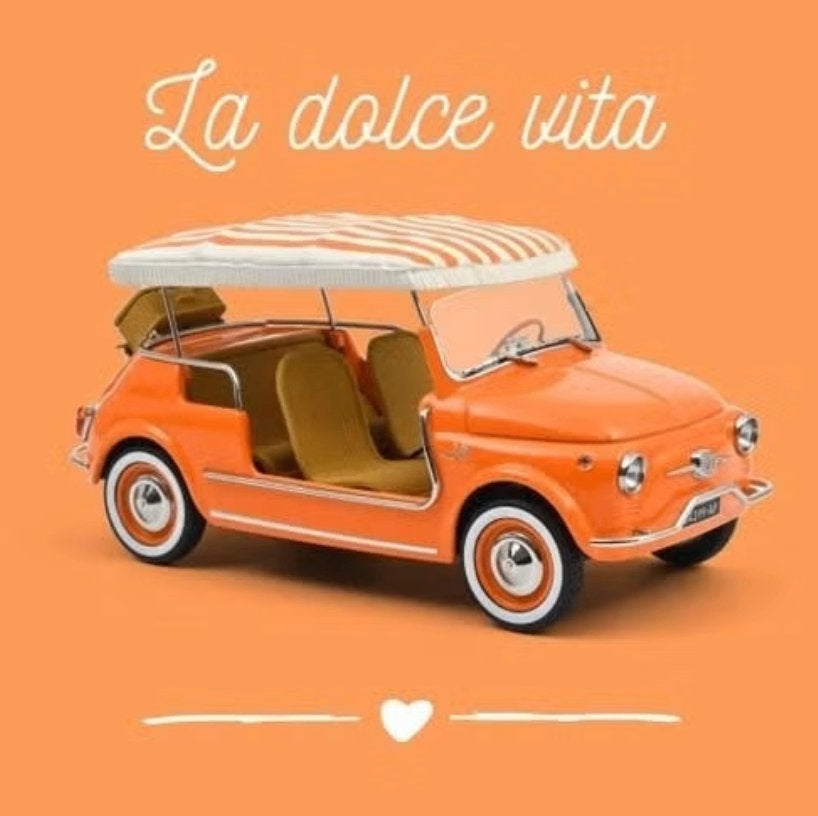 Fiat 500 Jolly 1965 Oranje schaal 1/18 NOREV REF. 187791