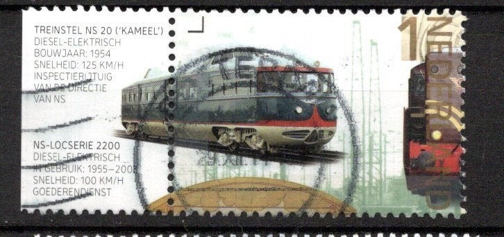 gestempelde zegel. Jaar 2013: Trein met tab, Ophalen of Verzenden, Na 1940, Gestempeld