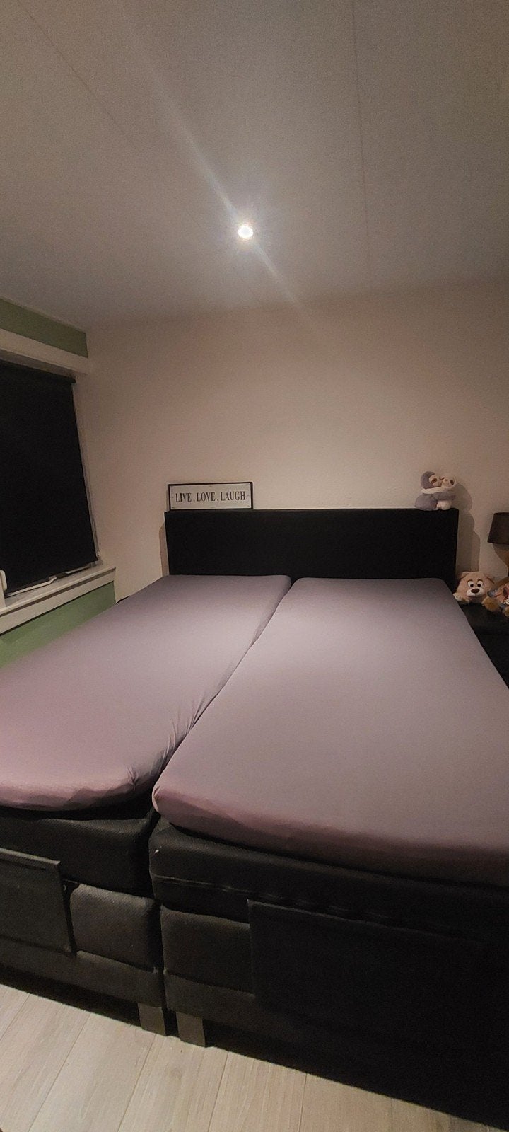 boxspring 180x200 zwart, Ophalen, Gebruikt, Zwart, Tweepersoons