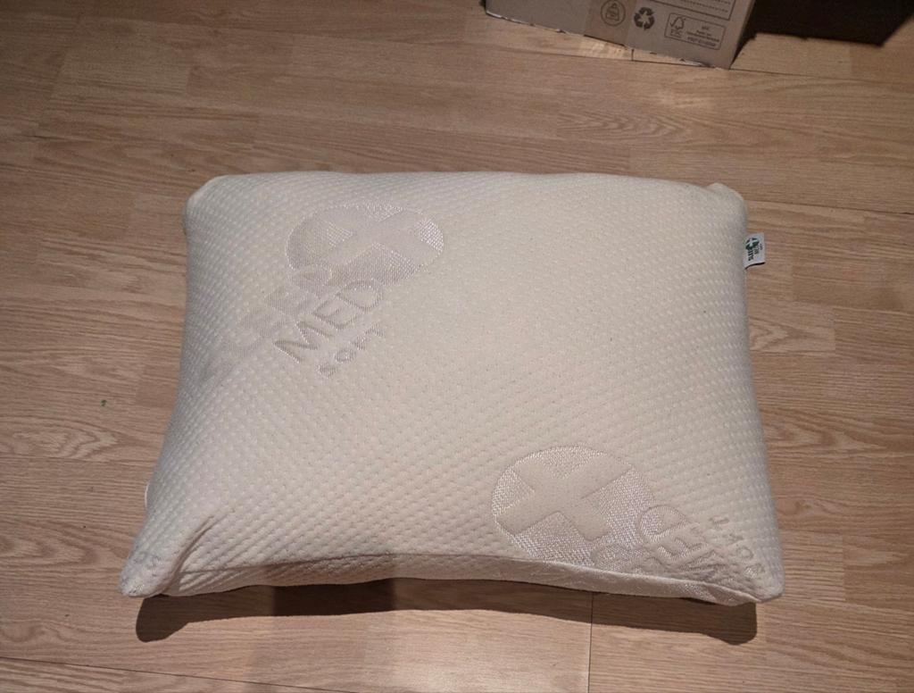 SleepMed Soft kussen 60x35x12 cm, Eenpersoons, Wit, Ophalen of Verzenden, Zo goed als nieuw