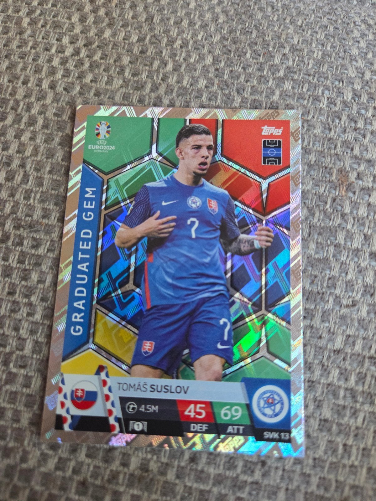 Topps Match Attax EURO 2024 Tomáš Suslov Graduated Gem, Ophalen of Verzenden