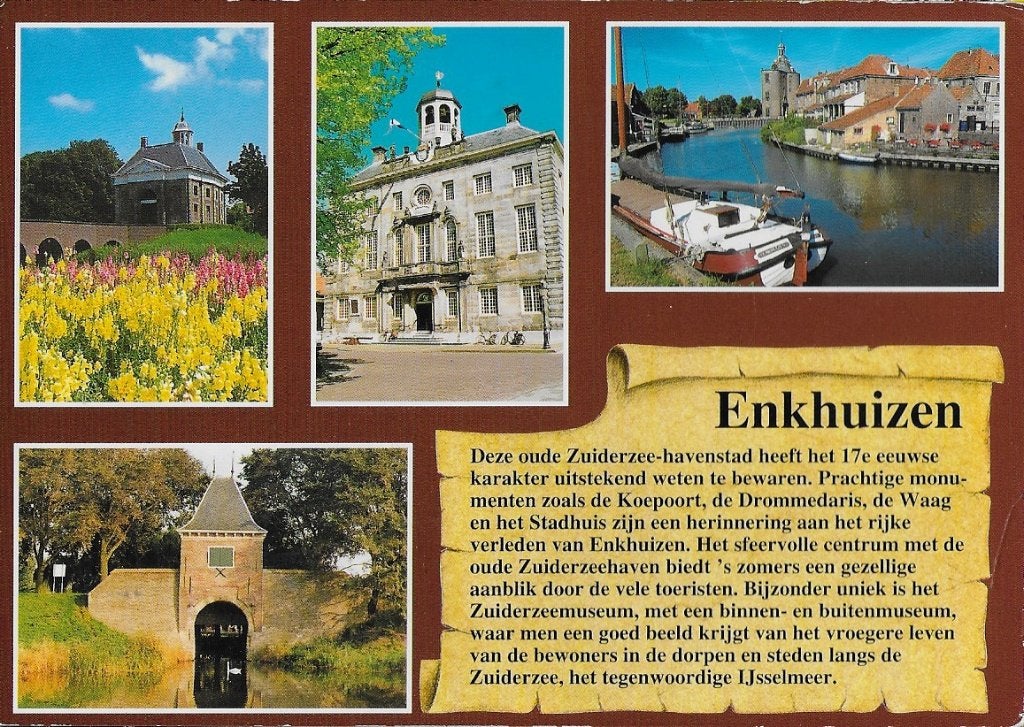 Enkhuizen gelopen ansichtkaart ( 299 ), Ophalen of Verzenden, 1980 tot heden, Gelopen, Noord-Holland