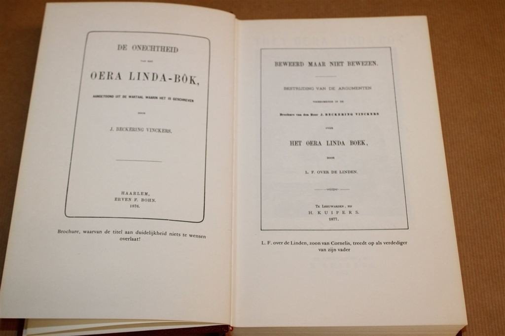Thet Oera Linda Bok — Ottema, Herdruk 1876, Dik Boek, Ophalen of Verzenden, Gelezen