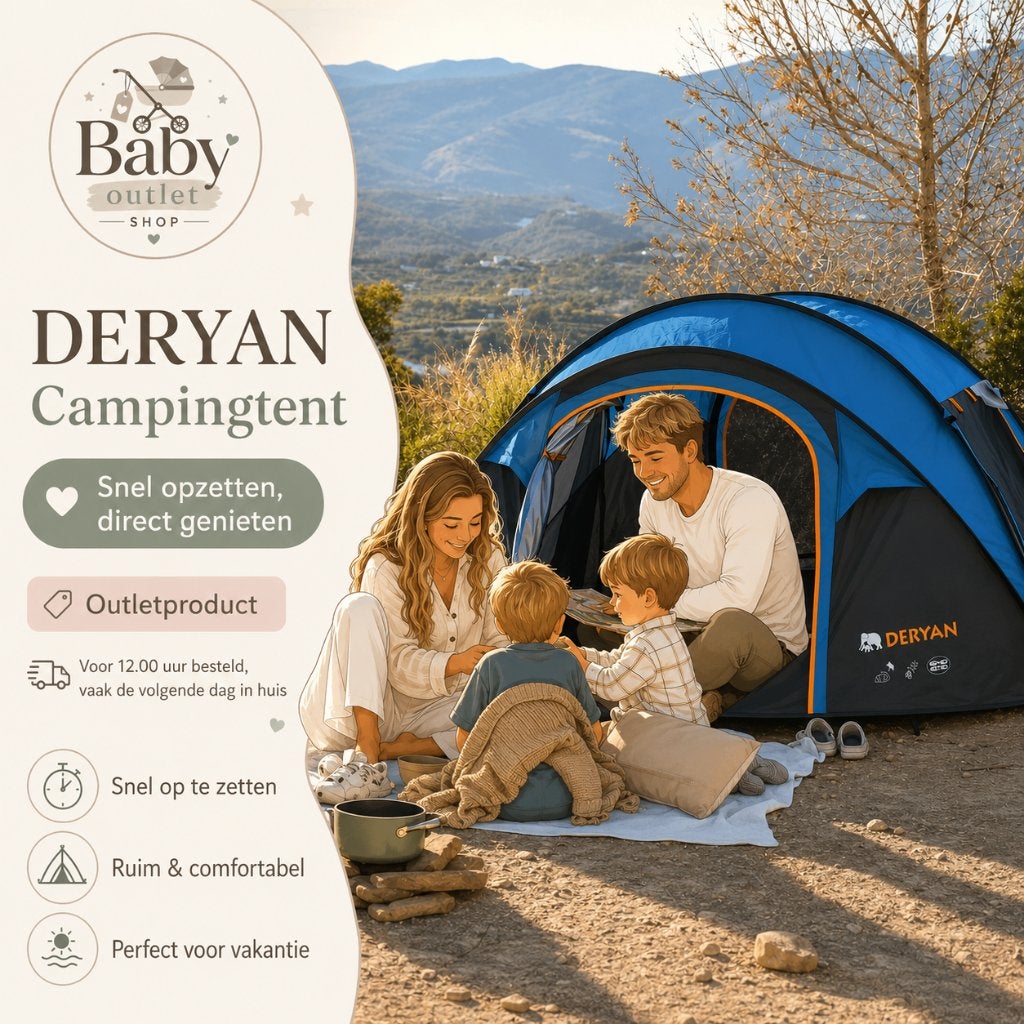 DERYAN Pop-Up Tent 4P – Festival & Camping – Outlet, Deryan, Nieuw, Team@deryan.com, Ophalen of Verzenden