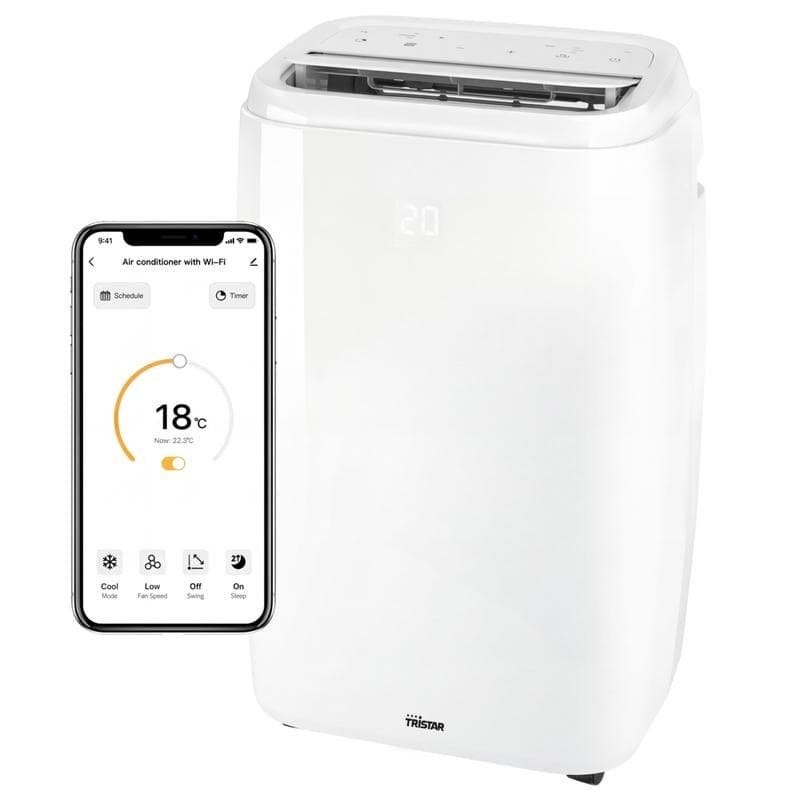 Tristar Mobiele Airco met Wi-Fi en Afstandsbediening, Ophalen, 3 snelheden of meer, Zo goed als nieuw, Koelen en Ontvochtigen