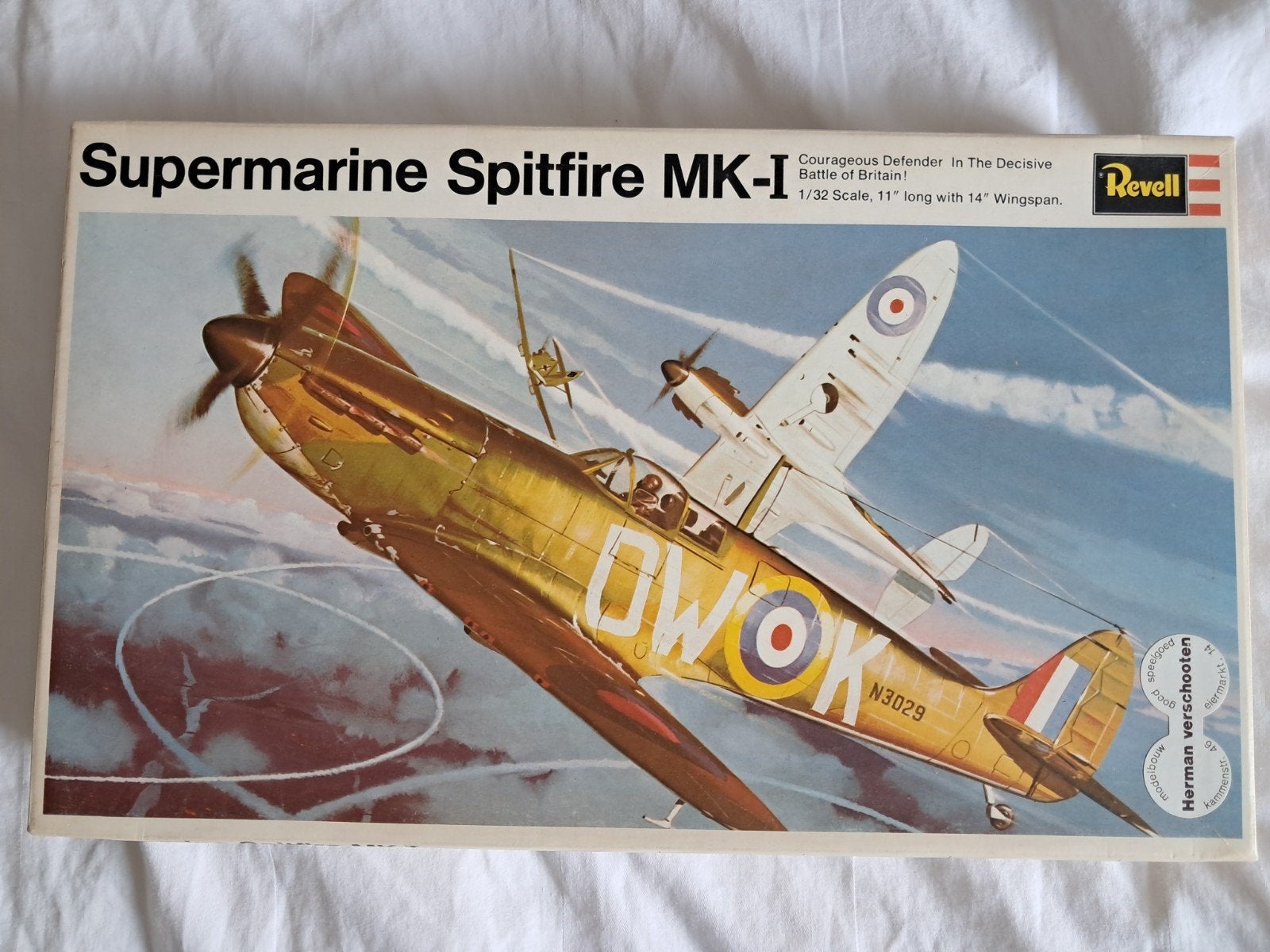 Spitfire MkI vintage Revell 1/32, Revell, Ophalen of Verzenden, Zo goed als nieuw, Groter dan 1:72