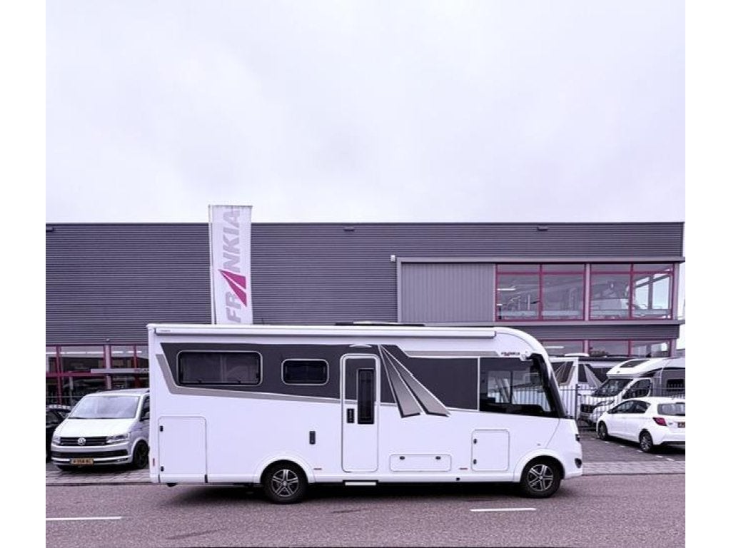 Frankia F-Line 740 PLUS Rondzit Level Airco Solar, Caravans en Kamperen, Fiat, Bedrijf, Diesel, Koelkast