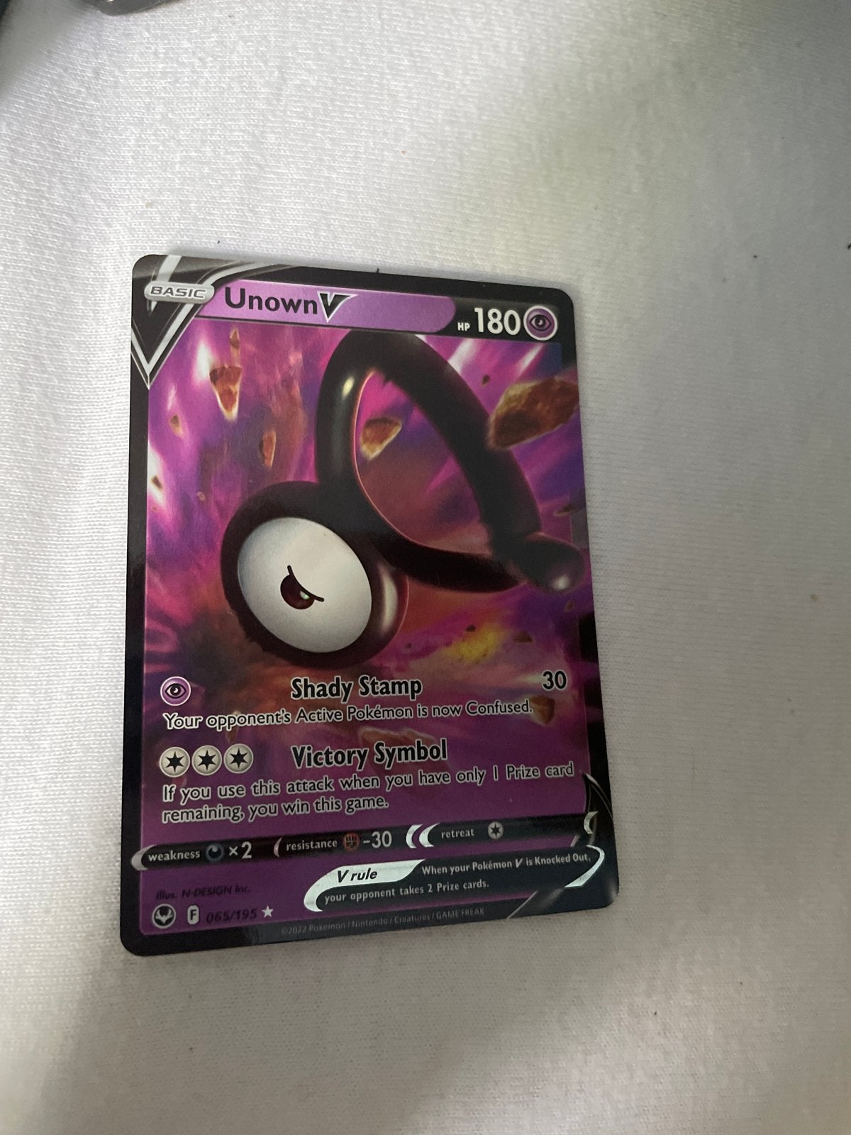 Pokémon Kaart Unown V (065/195) - Zeldzaam, Ophalen of Verzenden, Zo goed als nieuw, Losse kaart