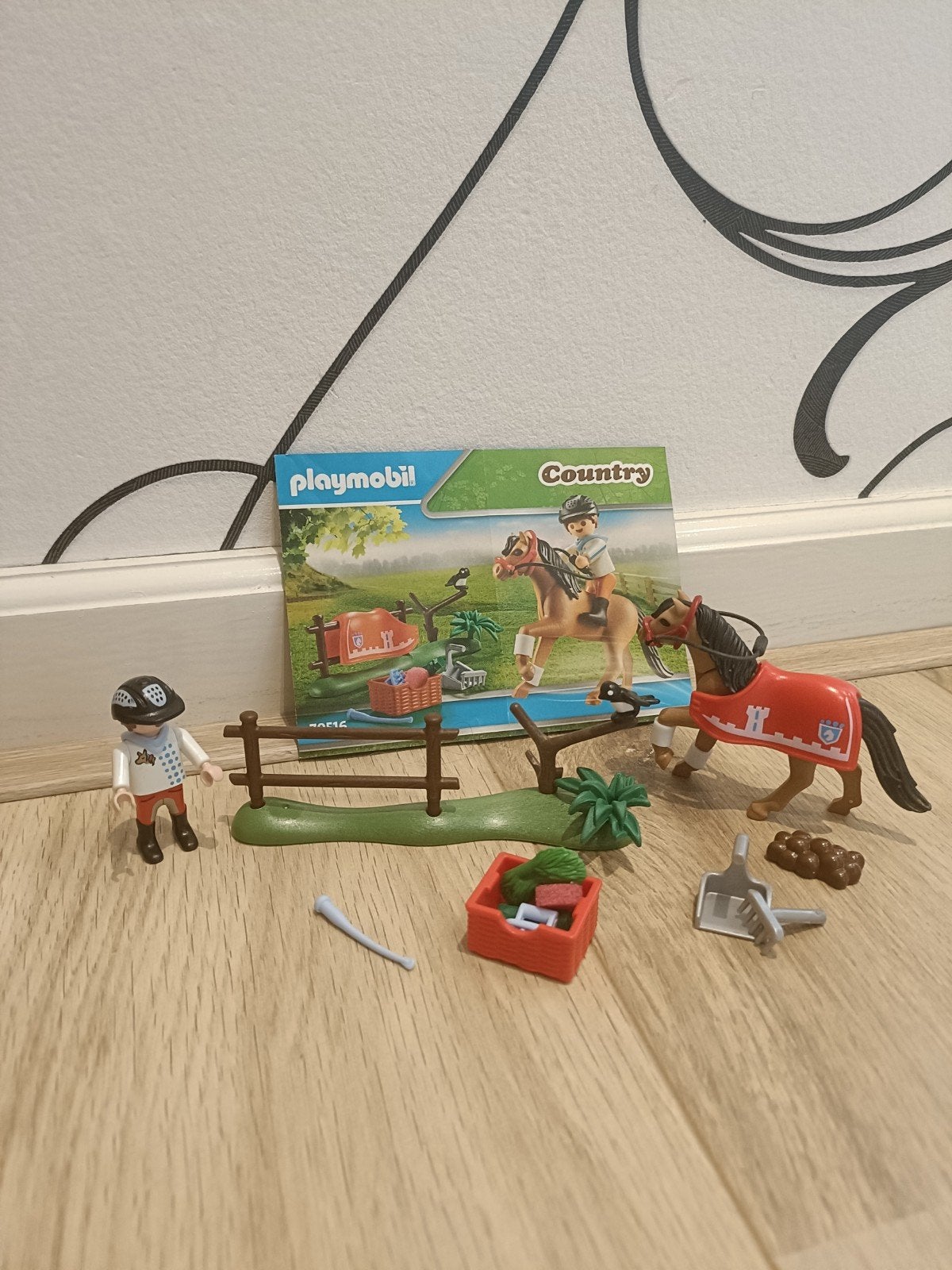 Playmobil Country 70516 Paard met ruiter en accessoires, Ophalen of Verzenden, Zo goed als nieuw, Jongen of Meisje