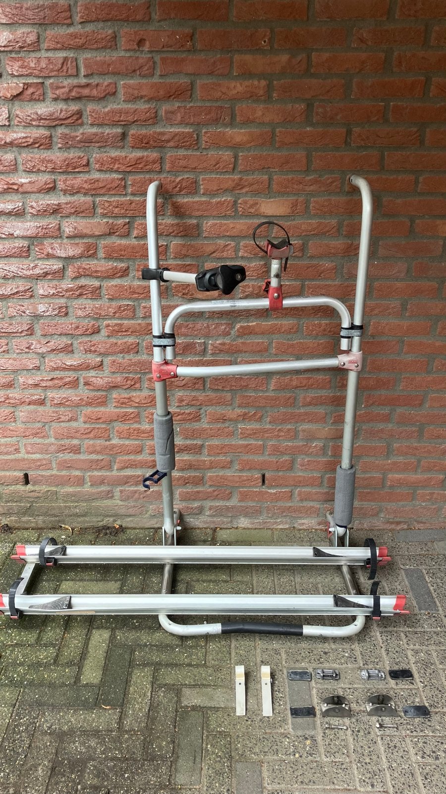 Fiamma fietsenrek voor caravan/camper achterdeur, Ophalen of Verzenden, Gebruikt