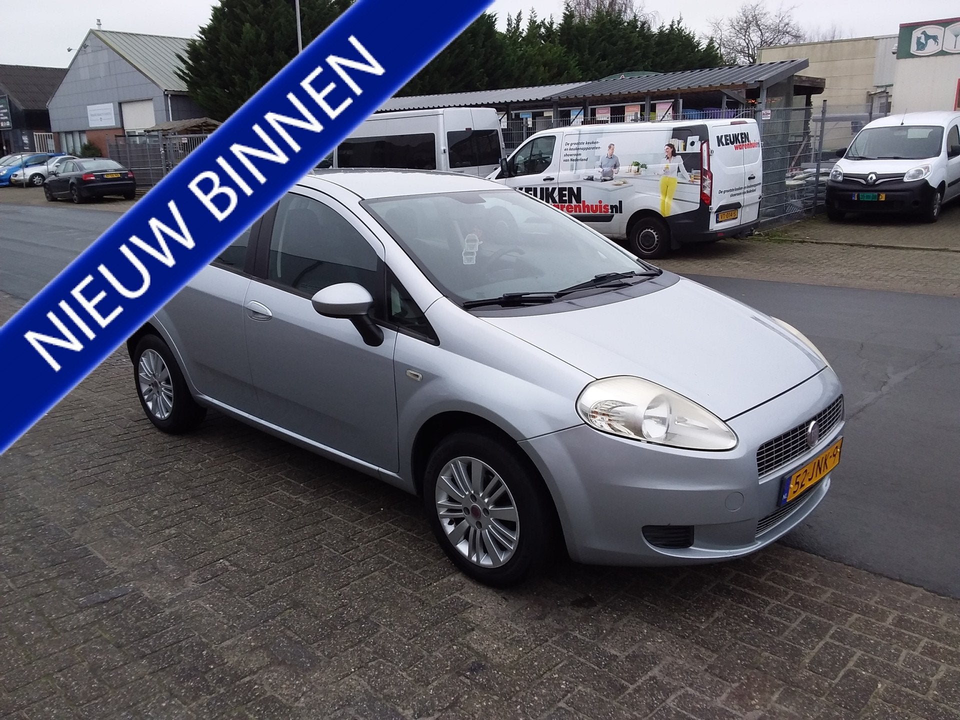 Fiat Grande Punto 1.4 Edizione Lusso (bj 2009), Auto's, Voorwielaandrijving, Stof, Zwart, 4 cilinders