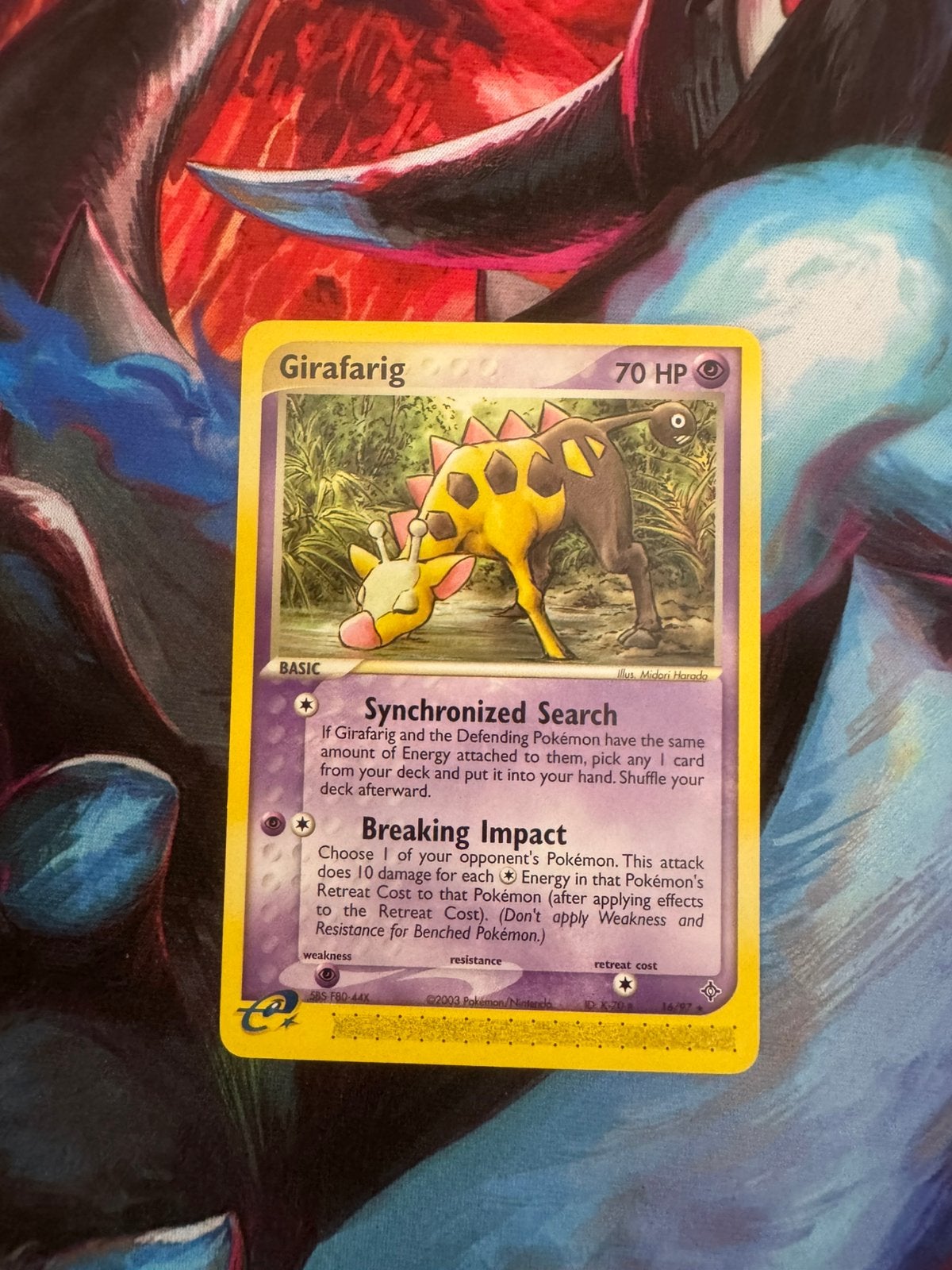 Pokémon kaarten Girafarig #16, Ophalen of Verzenden, Zo goed als nieuw, Losse kaart