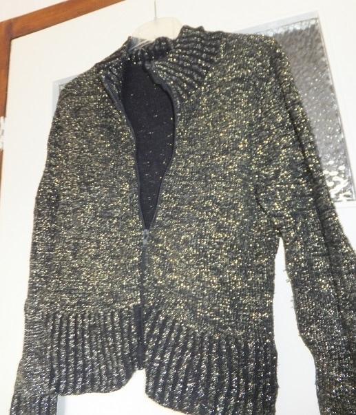 Mooi zwart vest met gouden glitters 36 38, feestelijk!, Verzenden, Gedragen, Maat 36 (S), Zwart